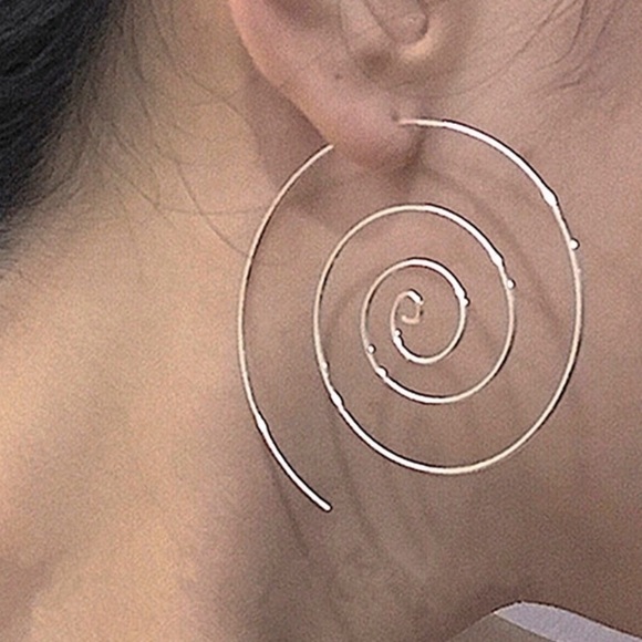 NWT Spiral Round Earrings - Picture 2 of 6